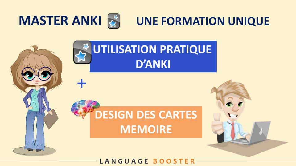 Master Anki : une formation unique qui adresse les deux aspects fondamentaux de l'utilisation d'Anki : l'utilisation pratique de l'outil et les principes neuroscientifiques à respecter pour un design optimal des cartes mémoire