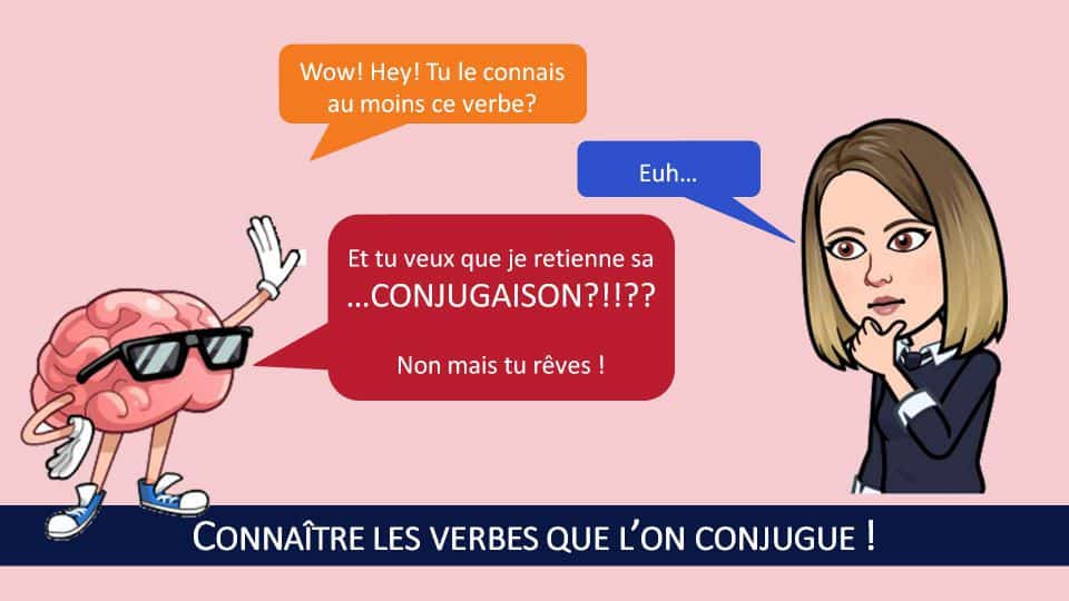 Si vous espérez que votre cerveau retienne la conjugaison de verbes que vous ne connaissez même pas, vous rêvez!