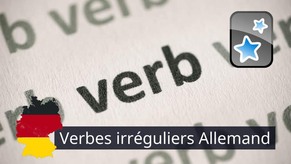 Un paquet de cartes Anki permettant de mémoriser 171 verbes allemands irréguliers particulièrement courants