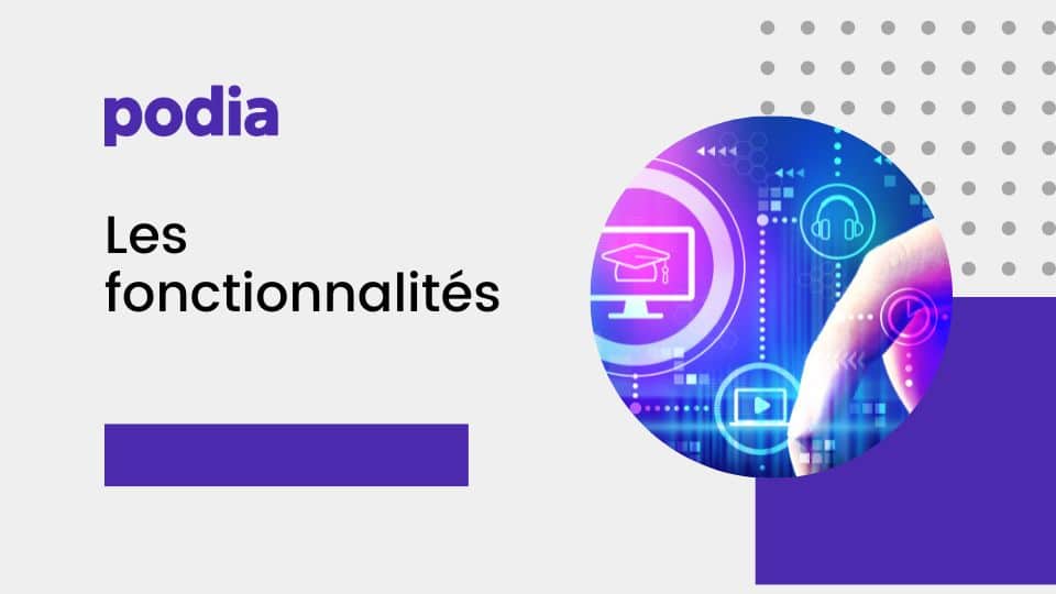 plateforme de formation podia fonctionnalités